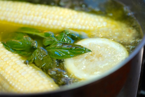 basil lemon corn